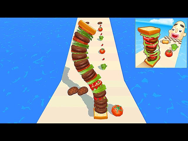 Sandwich Runner 🌈 Landscape Gameplay Android iOS 💥 Nafxitrix Gaming Game 1