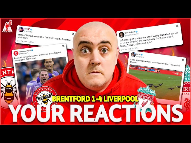 JOTA & JONES INJURY BLOW! BIZARRE PIGEON INVASION! Brentford 1-4 Liverpool Reactions