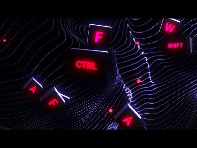 Red Neon Keyboard Keys Background video | Footage | Screensaver