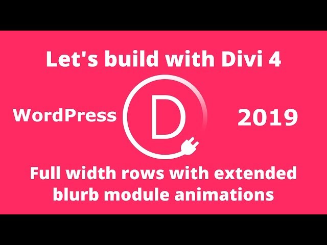 Divi module animations and full row customisation