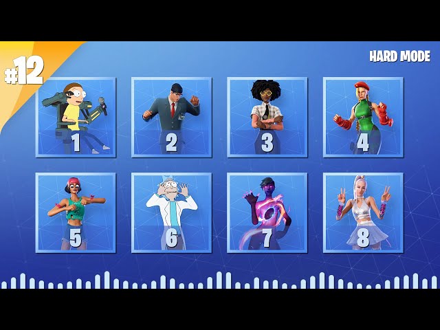 GUESS THE FORTNITE DANCE BY ITS MUSIC - PART #12 - HARD MODE | tusadivi