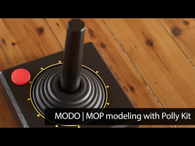 MODO | MOP modeling an Atari Joystick with the Polly Kit.