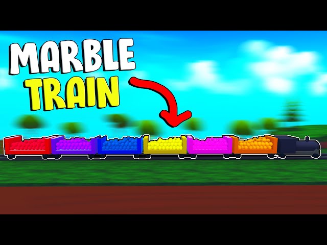 I Built a "Moving" MARBLE Train! - Marble World