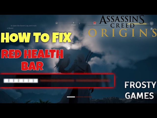 How to FIX RED HEALTH BAR in Assassins Creed Origins (Cursed Weapons)