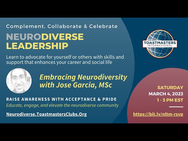 Neurodiverse Leadership Toastmasters: Embracing Neurodiversity