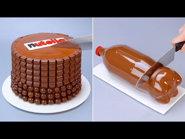 So Yummy Nutella Chocolate Cake Recipe  Perfect Colorful Cake Decorating Idea