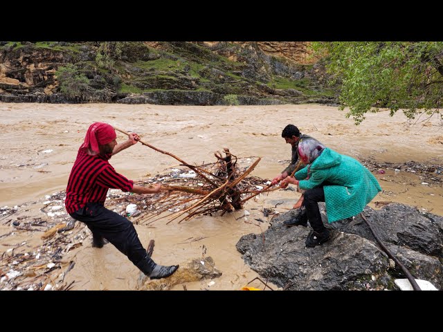 Salah al-Din's family faces heavy rainstorms, river flooding.