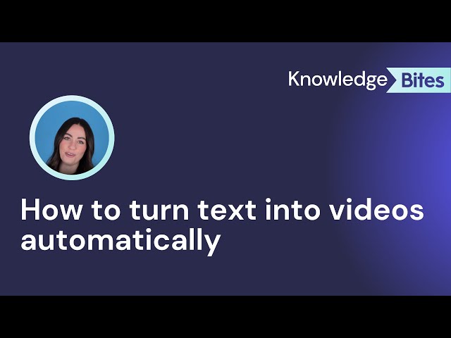 How to turn your text into videos automatically using AI