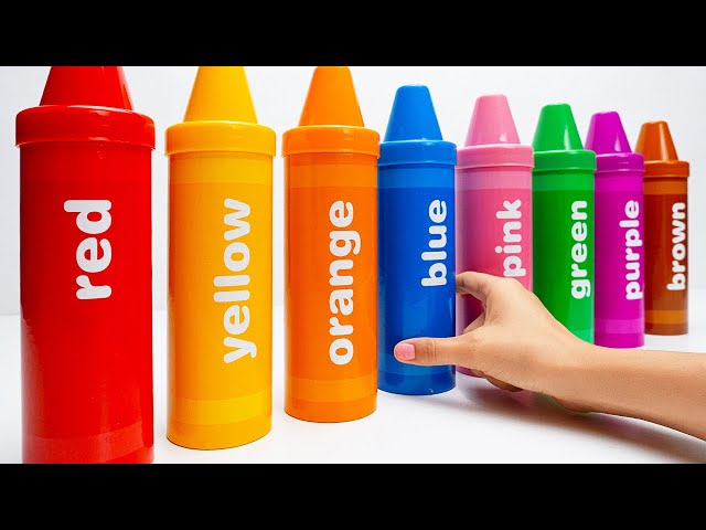 Learning Colors With Surprise Crayons - Best Educational Video for Toddlers