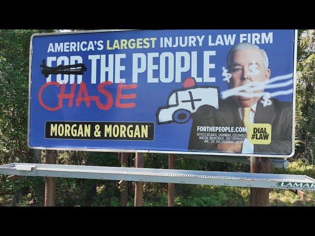 Were these Morgan and Morgan billboards actually vandalized?