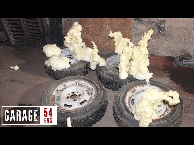 What happens when you fill tires with construction foam