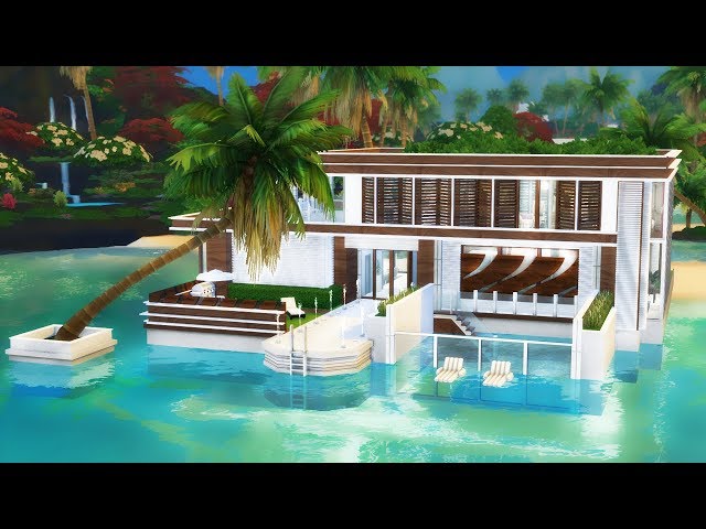 Base Game & Island Living | Sulani Modern House |NoCC |The Sims 4 | Speed Build (Stop Motion)