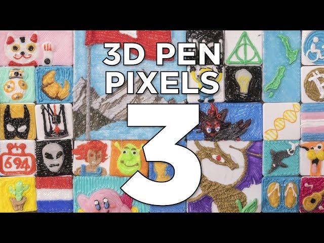 3D Pen Art // Pegboard Pixels #3