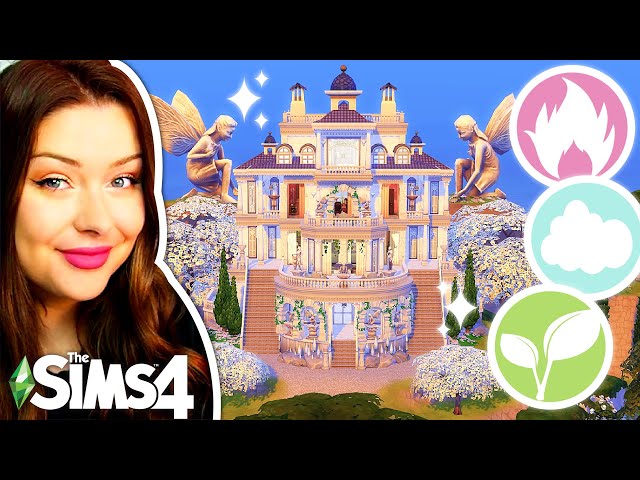 A Mansion Build But Each Floor is a Different ELEMENT in The Sims 4