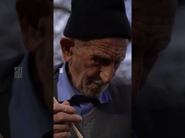 A Centenarian Grandfather Crafts a spindle from wood #discoveriran #spindle #wool
