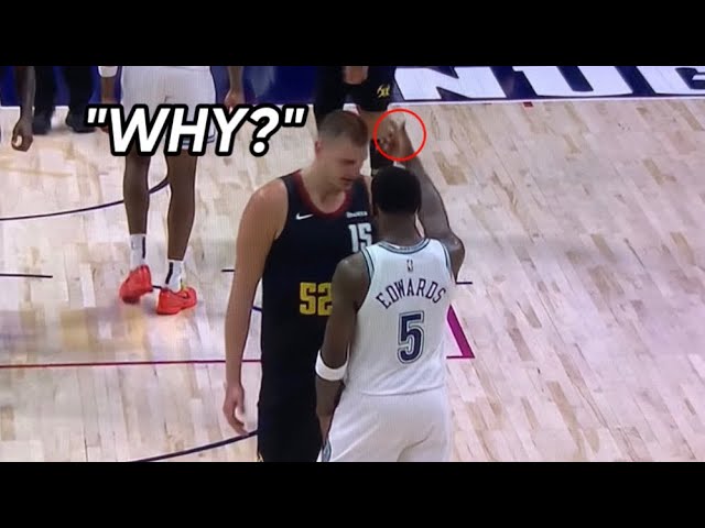 LEAKED Video Of Nikola Jokic Getting Mad At Anthony Edwards: “Why Did You Wave At The Crowd?”👀
