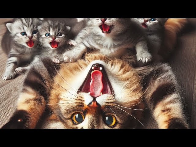 Momma Cat Goes CRAZY Playing with Her Adorable Kittens (MUST SEE!) #MomCat #Kittens #CatPlaytime
