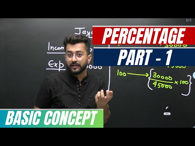 Percentage [Part-1]  - Basic Concept | SBI PO | IBPS PO | RRB | RBI - All Bank Exams | Aashish Arora
