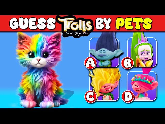 Guess Trolls Band Together Character By Pets | Who Will Floyd Marry? @IQQuiz8