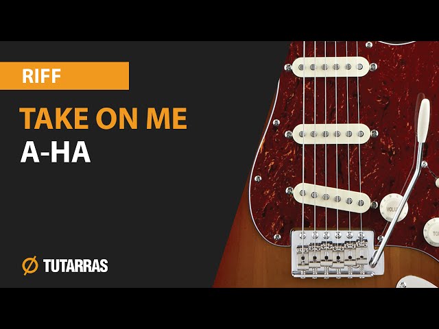 TAKE ON ME - A-HA  electric guitar, how to play the MAIN RIFF
