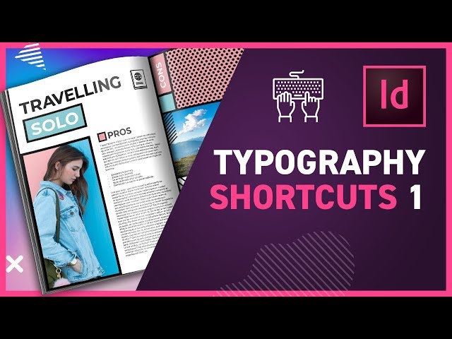 TYPOGRAPHY SHORTCUTS for Adobe applications Part 1