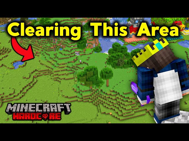 Clearing Area in Minecraft Hardcore (LIVE)