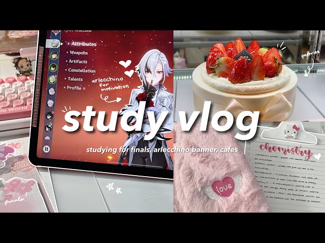 4am study vlog 📓🍓life of a graduating STEM student, finals, muji cafe, playing genshin ft. XPPen