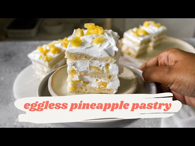 Irresistible EGGLESS PINEAPPLE PASTRY Recipe | Easy Homemade Dessert | The Cupcake Confession