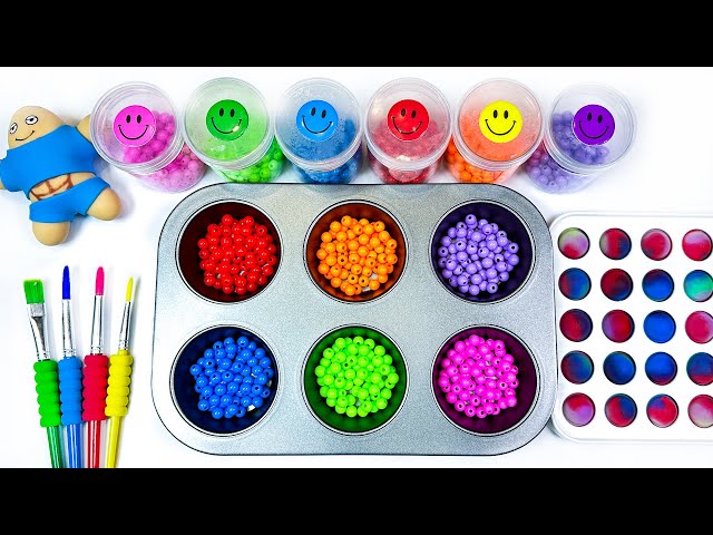 Satisfying Videos   How to Make Rainbow Lollipop Candy With Colors Pearl, Ball, Playdoh