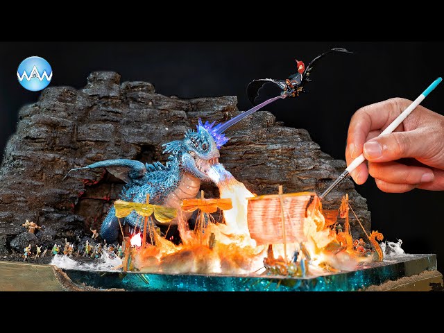 How To Make Red Death Dragon Vs Toothless Diorama