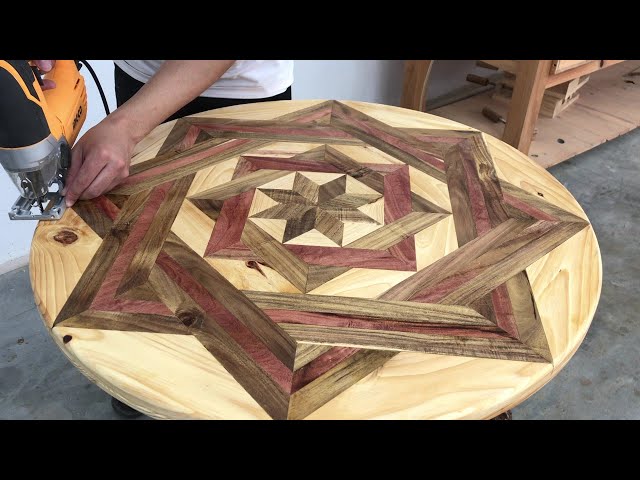 Creative Woodworking Designs Ideas - Making Beautiful Round Table - Special Furniture Project
