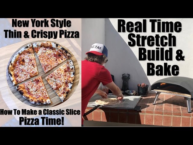 [Ooni Koda 16] New York Thin & Crispy Pizza How To [Real Time Stretch, Build, & Bake]