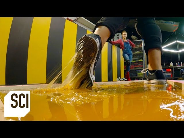 Can You Walk on Rodent Glue Without Getting Stuck? | MythBusters Jr.