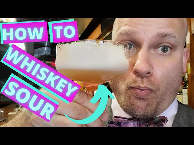 HOW TO MAKE THE WHISKEY SOUR USING EGG WHITE | COCKTAIL BARTENDING TUTORIAL #BENTHEBARGUY