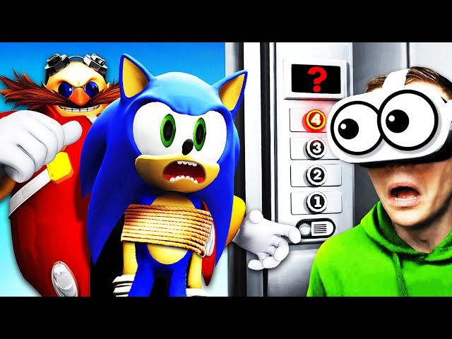 Rescuing SONIC HOSTAGE With VR ELEVATOR