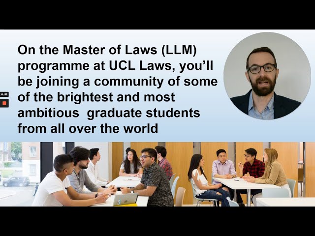 Studying for a 10 month LLM (Master of Laws) at UCL Faculty of Laws in London - Programme structure