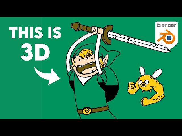 This Adventure Time Link looks like a 3D Cartoon  - Blender Timelapse