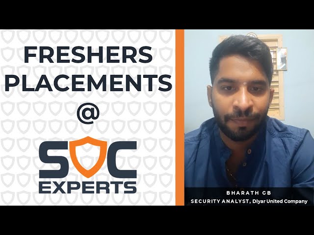 Magic Happened at SOC Experts - Bharath GB  | Diyar United Company | Cybersecurity Jobs for Freshers