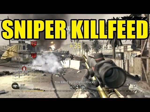 CALL OF DUTY SNIPER KILLFEED | COD4, MW2, MW3 and Black ops