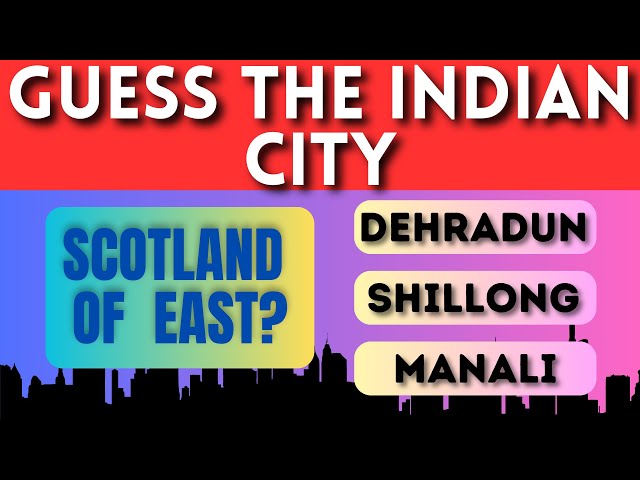 Guess The City: Guess the Real City Names of India!