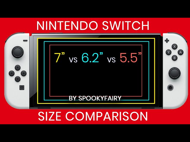 Nintendo Switch Console & Screen Size Comparison: Original vs OLED vs LITE Side-by-Side