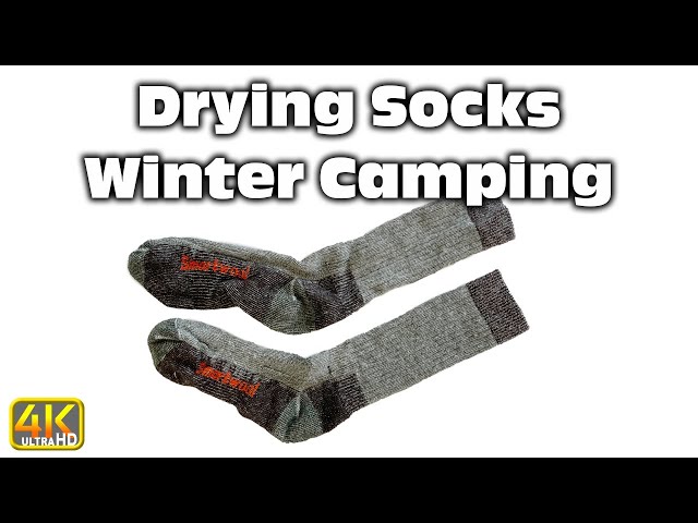 How to Dry Socks Winter Camping Mountaineering (4k UHD) #wintercamping