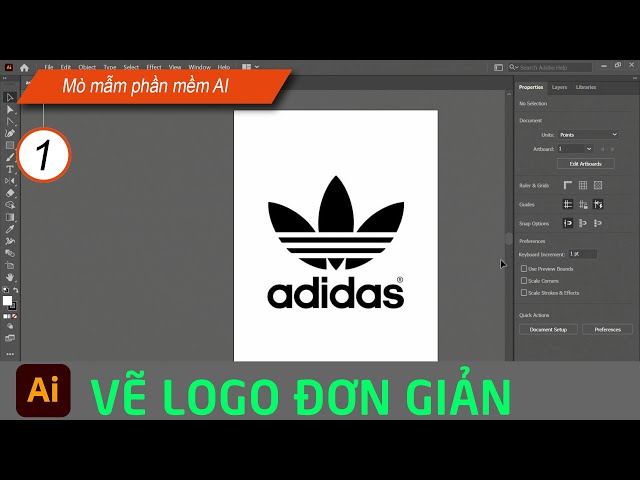 ADOBE ILLUSTRATOR CƠ BẢN | Vẽ Logo Adidas đơn giản ai cũng vẽ được