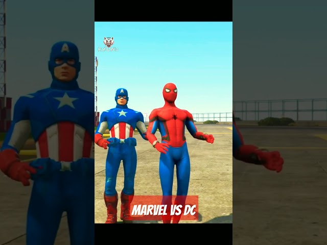 GTA 5 Marvel vs DC spiderman superman hulk | RafsaNic #gta5 #gta5mods #shorts #youtubeshorts #short