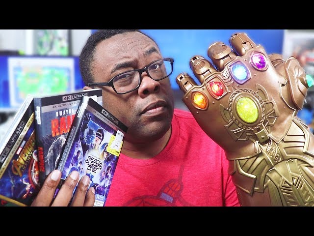 I'M THANOS NOW!! Avengers Infinity Gauntlet Unboxing & 4K DVD Haul