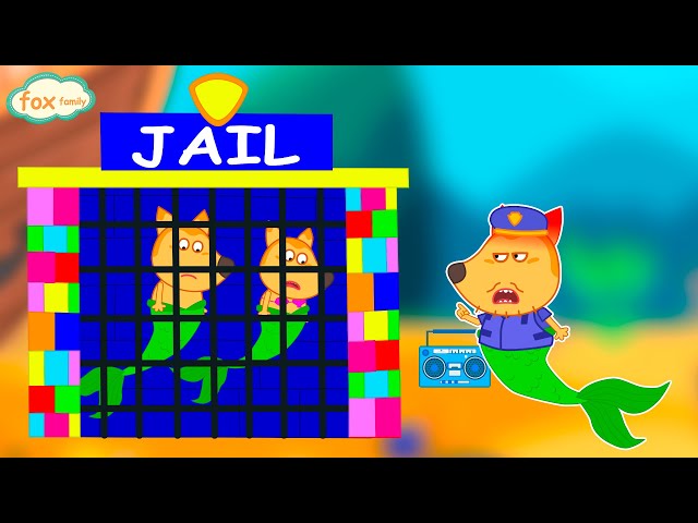 Mermaid Babies stuck in Lego Colorful Prison under the water. Amazing Stories Cartoon for kids
