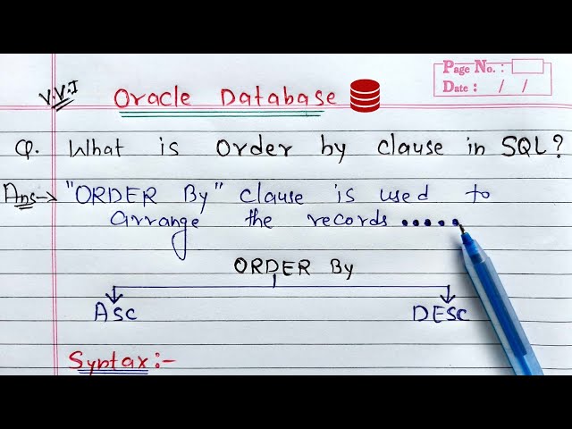 ORDER BY Clause in SQL | Oracle Database