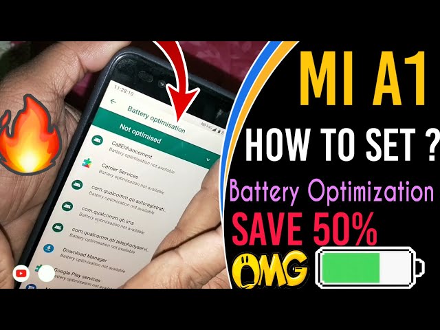 Mi A1, How To Set Battery Optimization? | Save Battery 50% Extra Every Day | [ Hindi]