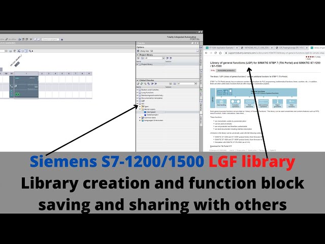 Siemens S7-1200/1500 LGF library, Library creation and function block saving and sharing with others