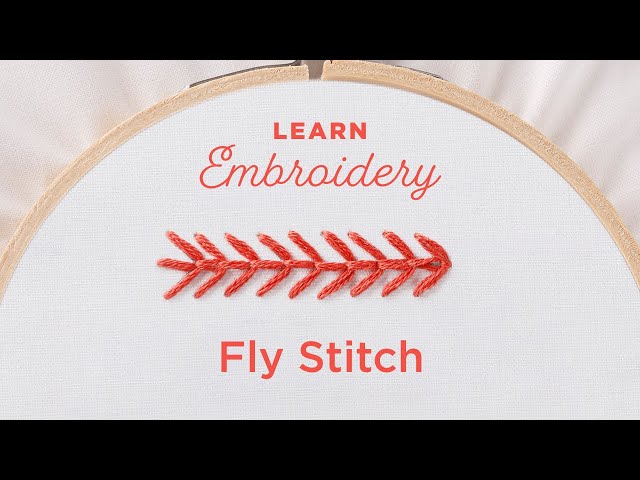 Embroidery 101:  How to Embroider a Fly Stitch